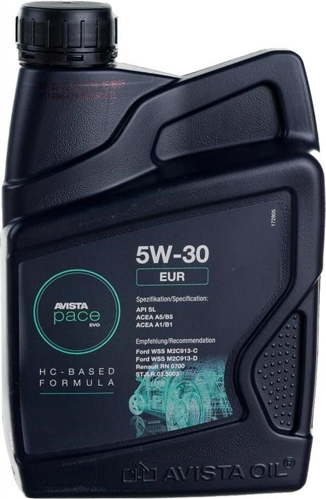 AVISTA 166957 Engine oil Avista Pace EVO EUR 5W-20, 1L 166957: Buy near me at 2407.PL in Poland at an Affordable price!