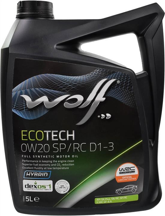 Wolf 1049892 Engine oil Wolf EcoTech SP/RC D1-3 0W-20, 5L 1049892: Buy near me in Poland at 2407.PL - Good price!