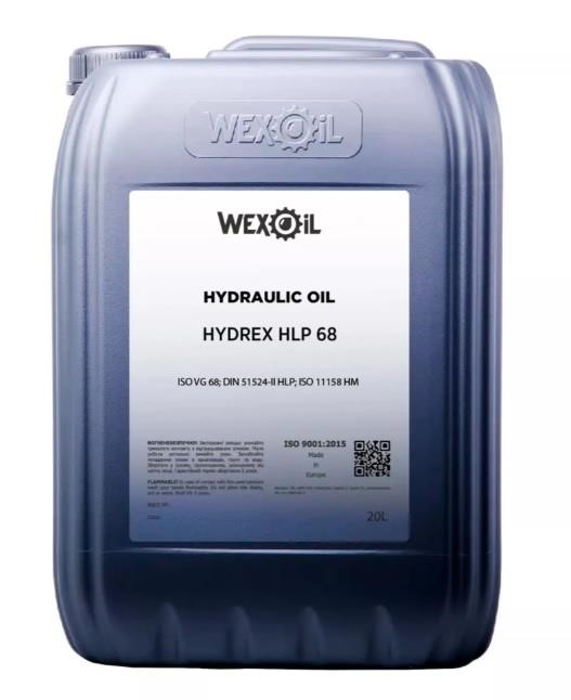 WEXOIL 1231099 Hydraulic oil WEXOIL Hydrех HLP 68, 20L 1231099: Buy near me in Poland at 2407.PL - Good price!