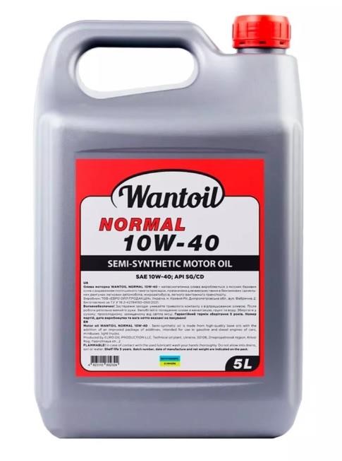 WANTOIL 1278580 Engine oil WANTOIL NORMAL 10W-40, 5L 1278580: Buy near me at 2407.PL in Poland at an Affordable price!