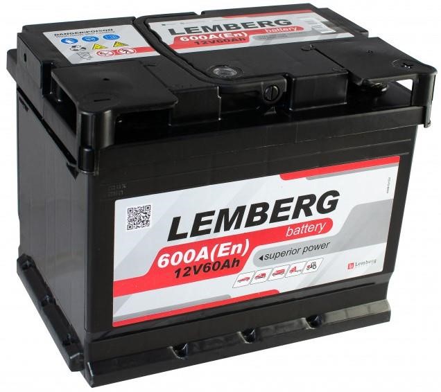 LEMBERG battery LB60-0 Аккумулятор LEMBERG battery 12В 60Ач 600A(EN) R+ LB600: Отличная цена - Купить в Польше на 2407.PL!