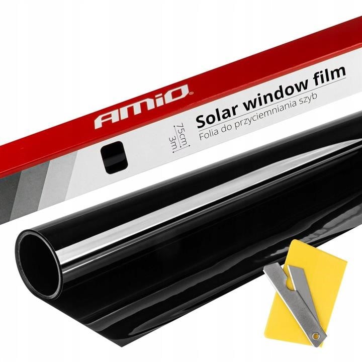 AMiO 02937 Window tinting film Ultra Dark Black 0.75x3m 1% 02937: Buy near me in Poland at 2407.PL - Good price!
