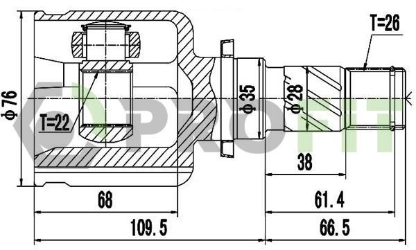 Profit 2810-2077 CV joint 28102077: Buy near me in Poland at 2407.PL - Good price!