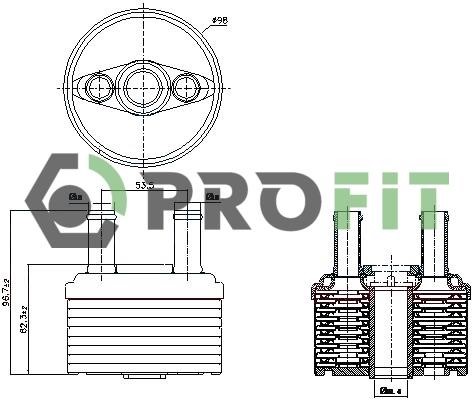 Profit 1745-0049 Oil cooler 17450049: Buy near me in Poland at 2407.PL - Good price!