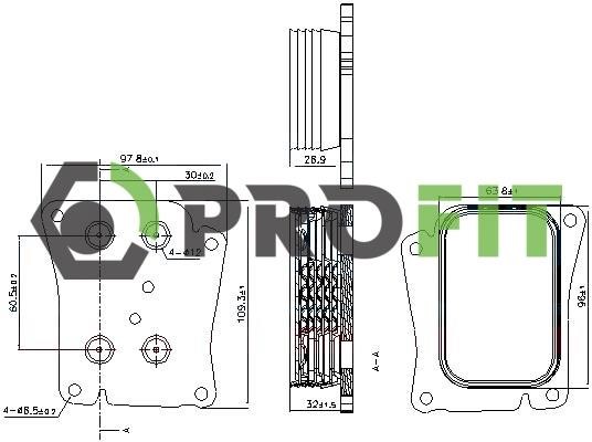 Profit 1745-0060 Oil cooler 17450060: Buy near me in Poland at 2407.PL - Good price!