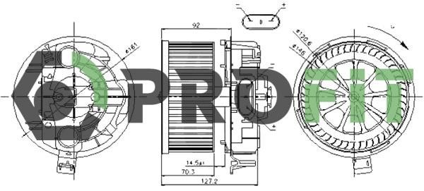 Profit 1860-0012 Fan assy - heater motor 18600012: Buy near me in Poland at 2407.PL - Good price!
