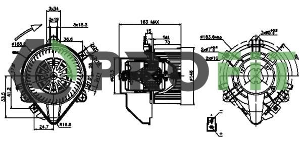 Profit 1860-0013 Fan assy - heater motor 18600013: Buy near me at 2407.PL in Poland at an Affordable price!