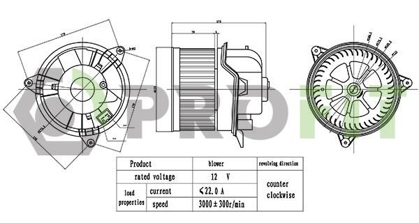 Profit 1860-0051 Fan assy - heater motor 18600051: Buy near me in Poland at 2407.PL - Good price!