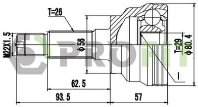 Profit 2710-1472 Шарнир равных угловых скоростей (ШРУС) 27101472: Отличная цена - Купить в Польше на 2407.PL!