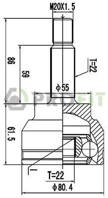 Profit 2710-3051 CV joint 27103051: Buy near me in Poland at 2407.PL - Good price!