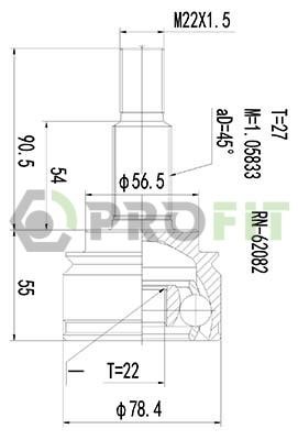 Profit 2710-1871 CV joint 27101871: Buy near me in Poland at 2407.PL - Good price!