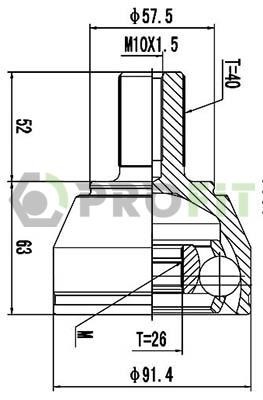 Profit 2710-3058 Шарнир равных угловых скоростей (ШРУС) 27103058: Отличная цена - Купить в Польше на 2407.PL!