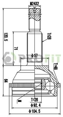 Profit 2710-1565 CV joint 27101565: Buy near me in Poland at 2407.PL - Good price!