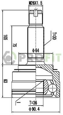 Profit 2710-3059 CV joint 27103059: Buy near me in Poland at 2407.PL - Good price!