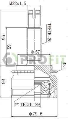 Profit 2710-3013 CV joint 27103013: Buy near me in Poland at 2407.PL - Good price!
