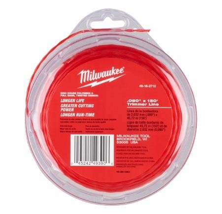 Milwaukee 49162712 Line for Trimmer 2Mm X 45M 1Pcs Pcs Milwaukee 49162712: Buy near me in Poland at 2407.PL - Good price!