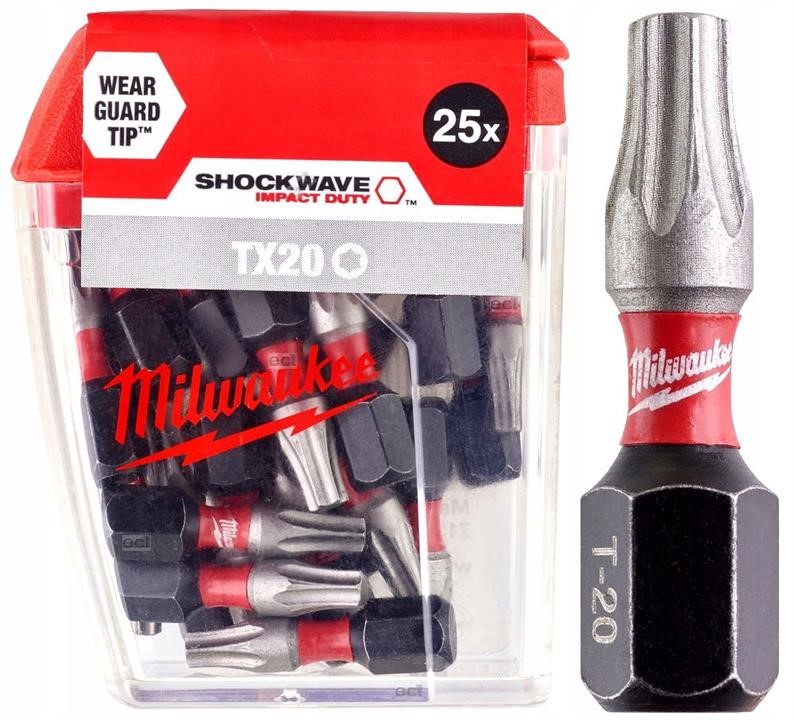 Milwaukee 4932430875 Milwaukee Shockwave TX20 attachment, 25mm (25 pcs) 4932430875: Buy near me in Poland at 2407.PL - Good price!