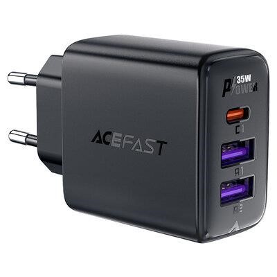 AceFast 6974316282730 Mains charger ACEFAST A57 PD35W GaN (2*USB-A+USB-C) charger Black 6974316282730: Buy near me in Poland at 2407.PL - Good price!