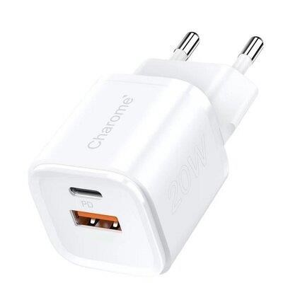 CHAROME 6974324910946 Сетевое зарядное устройство CHAROME C10s Pure PD+QC4.0 20W Charger Set White 6974324910946: Отличная цена - Купить в Польше на 2407.PL!