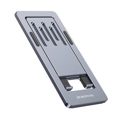 Borofone 6941991109980 Phone holder BOROFONE BH112 Kerry metal folding desktop stand Metal Gray 6941991109980: Buy near me in Poland at 2407.PL - Good price!