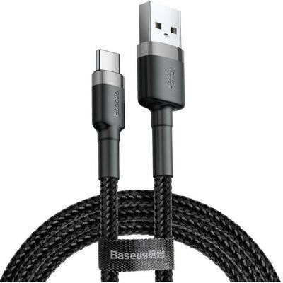 Baseus CATKLF-UG1 Baseus cafule Cable USB For Type-C 2A 3m Gray+Black CATKLFUG1: Buy near me in Poland at 2407.PL - Good price!
