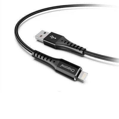 CHAROME 6974324910571 CHAROME C22-03 USB-A to Lightning aluminum alloy charging data cable Black 6974324910571: Buy near me in Poland at 2407.PL - Good price!