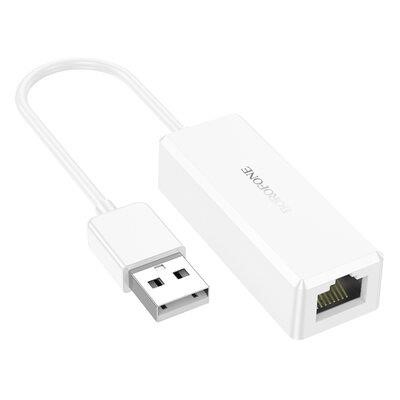 Borofone 6941991106200 BOROFONE DH7 Ricco USB ethernet adapter(100 Mbps) White 6941991106200: Buy near me in Poland at 2407.PL - Good price!
