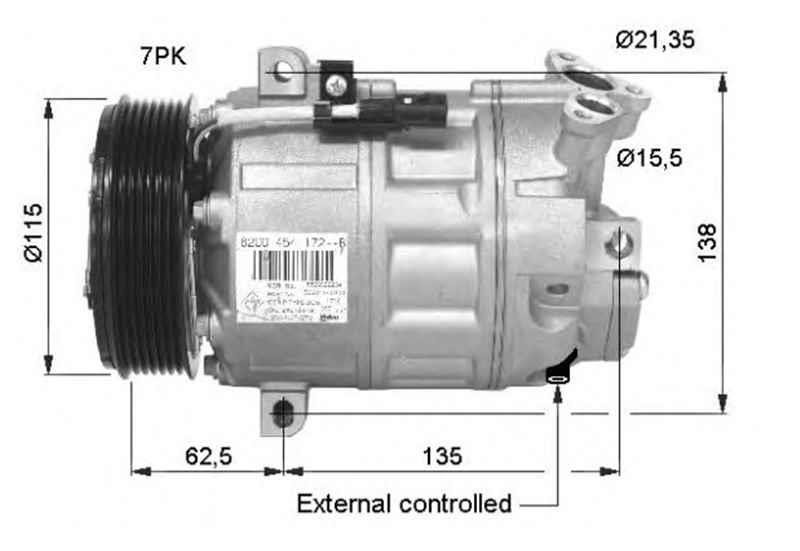 MSG Rebuilding 8200705022 R Air conditioning compressor remanufactured 8200705022R: Buy near me in Poland at 2407.PL - Good price!