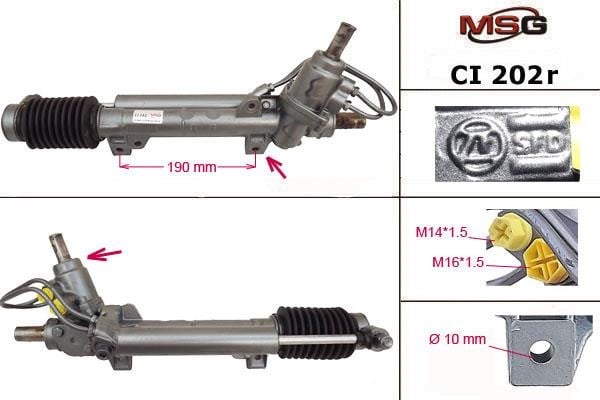 MSG Rebuilding CI202R Рульова рейка з ГПК відновлена CI202R: Приваблива ціна - Купити у Польщі на 2407.PL!