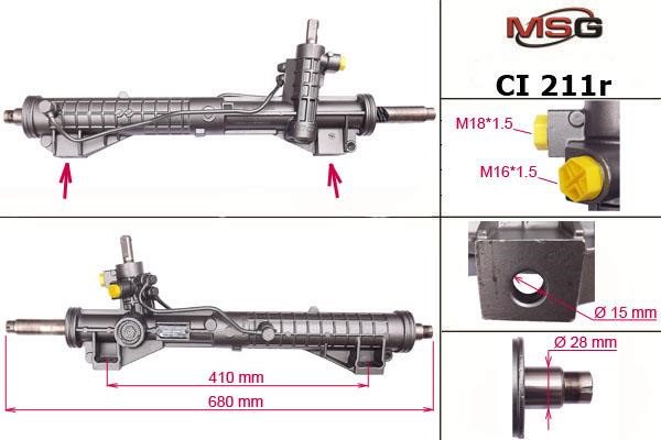 MSG Rebuilding CI211R Рульова рейка з ГПК відновлена CI211R: Приваблива ціна - Купити у Польщі на 2407.PL!