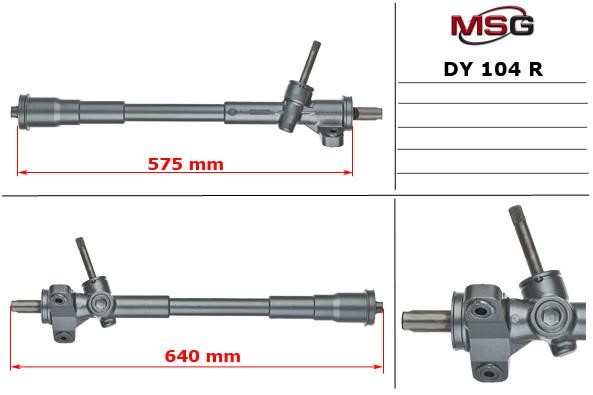 MSG Rebuilding DY104R Steering rack without power steering restored DY104R: Buy near me in Poland at 2407.PL - Good price!