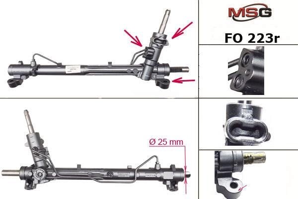 MSG Rebuilding FO223R Рулевая рейка с ГУР восстановленная FO223R: Отличная цена - Купить в Польше на 2407.PL!