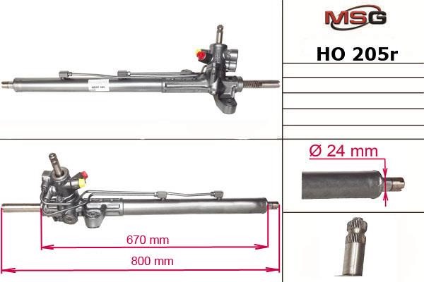 MSG Rebuilding HO205R Рульова рейка з ГПК відновлена HO205R: Приваблива ціна - Купити у Польщі на 2407.PL!