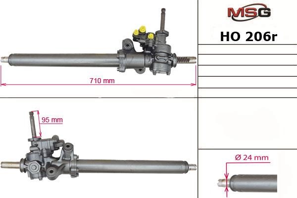 MSG Rebuilding HO206R Przekładnia kierownicza ze wspomaganiem hydraulicznym, regenerowana HO206R: Dobra cena w Polsce na 2407.PL - Kup Teraz!