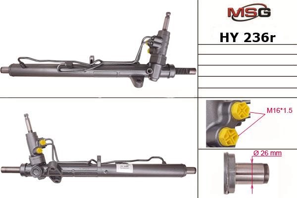 MSG Rebuilding HY236R Рулевая рейка с ГУР восстановленная HY236R: Отличная цена - Купить в Польше на 2407.PL!