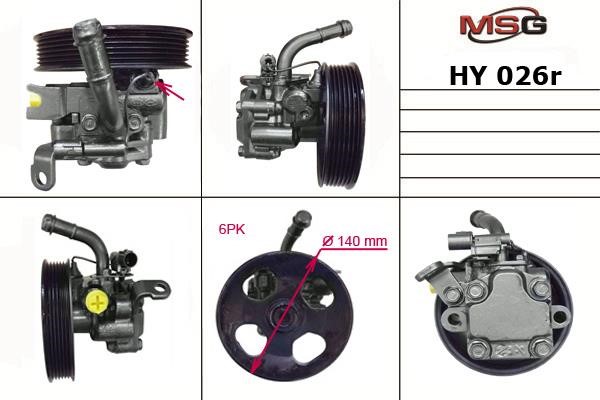 MSG Rebuilding HY026R Power steering pump reconditioned HY026R: Buy near me in Poland at 2407.PL - Good price!