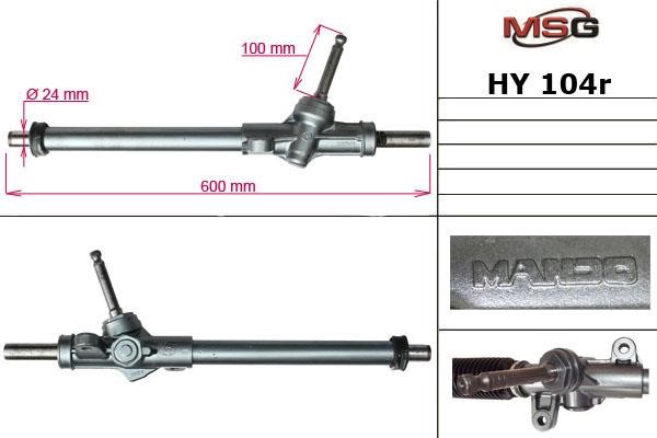 MSG Rebuilding HY104R Рулевая рейка с ЭУР восстановленная HY104R: Отличная цена - Купить в Польше на 2407.PL!