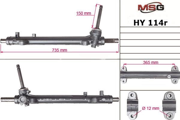 MSG Rebuilding HY114R Рульова рейка без ГПК відновлена HY114R: Приваблива ціна - Купити у Польщі на 2407.PL!