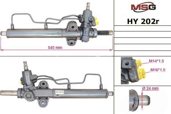 MSG Rebuilding HY202R Рулевая рейка с ГУР восстановленная HY202R: Отличная цена - Купить в Польше на 2407.PL!