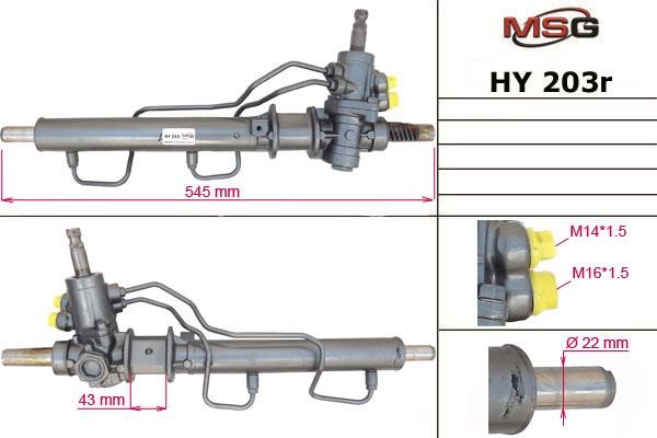 MSG Rebuilding HY203R Рульова рейка з ГПК відновлена HY203R: Приваблива ціна - Купити у Польщі на 2407.PL!