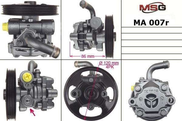 MSG Rebuilding MA007R Power steering pump reconditioned MA007R: Buy near me in Poland at 2407.PL - Good price!