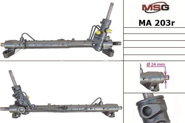 MSG Rebuilding MA203R Рульова рейка з ГПК відновлена MA203R: Приваблива ціна - Купити у Польщі на 2407.PL!