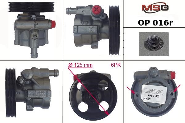 MSG Rebuilding OP016R Power steering pump reconditioned OP016R: Buy near me in Poland at 2407.PL - Good price!