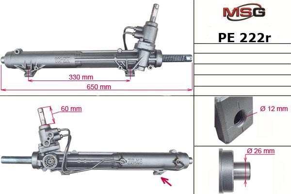 MSG Rebuilding PE222R Przekładnia kierownicza ze wspomaganiem hydraulicznym, regenerowana PE222R: Dobra cena w Polsce na 2407.PL - Kup Teraz!