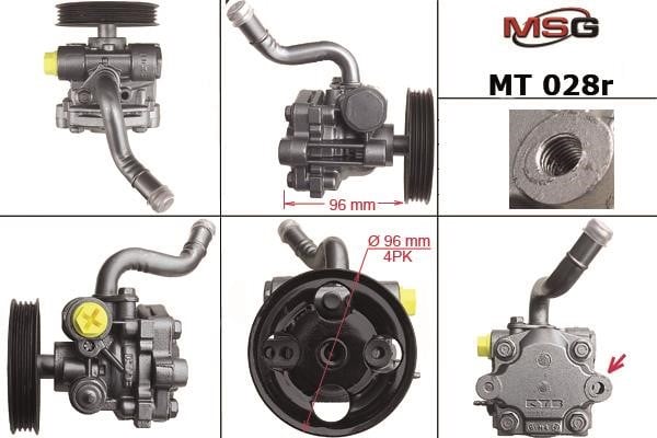 MSG Rebuilding MT028R Насос гидроусилителя руля восстановленный MT028R: Отличная цена - Купить в Польше на 2407.PL!