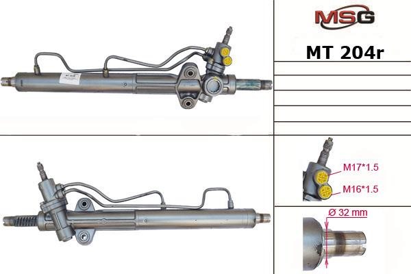 MSG Rebuilding MT204R Рулевая рейка с ГУР восстановленная MT204R: Отличная цена - Купить в Польше на 2407.PL!