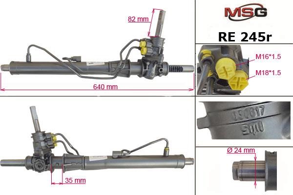 MSG Rebuilding RE245R Рульова рейка з ГПК відновлена RE245R: Приваблива ціна - Купити у Польщі на 2407.PL!