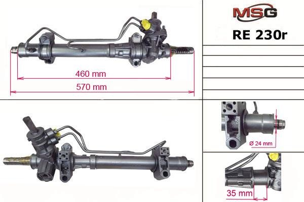 MSG Rebuilding RE230R Рулевая рейка с ГУР восстановленная RE230R: Отличная цена - Купить в Польше на 2407.PL!