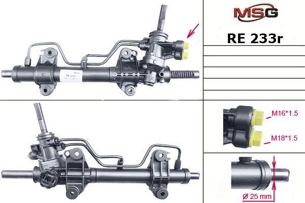 MSG Rebuilding RE233R Рульова рейка з ГПК відновлена RE233R: Приваблива ціна - Купити у Польщі на 2407.PL!