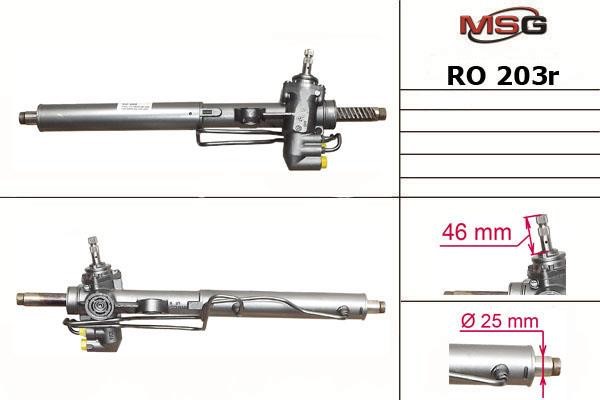 MSG Rebuilding RO203R Przekładnia kierownicza ze wspomaganiem hydraulicznym, regenerowana RO203R: Dobra cena w Polsce na 2407.PL - Kup Teraz!
